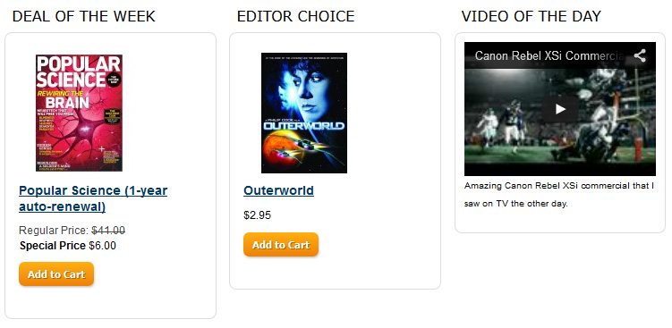 Deal of the Week, Editor Choice and Video of the Day
