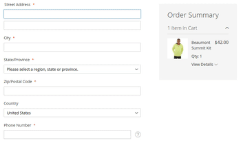 Address Autocomplete at Standard Onepage Checkout