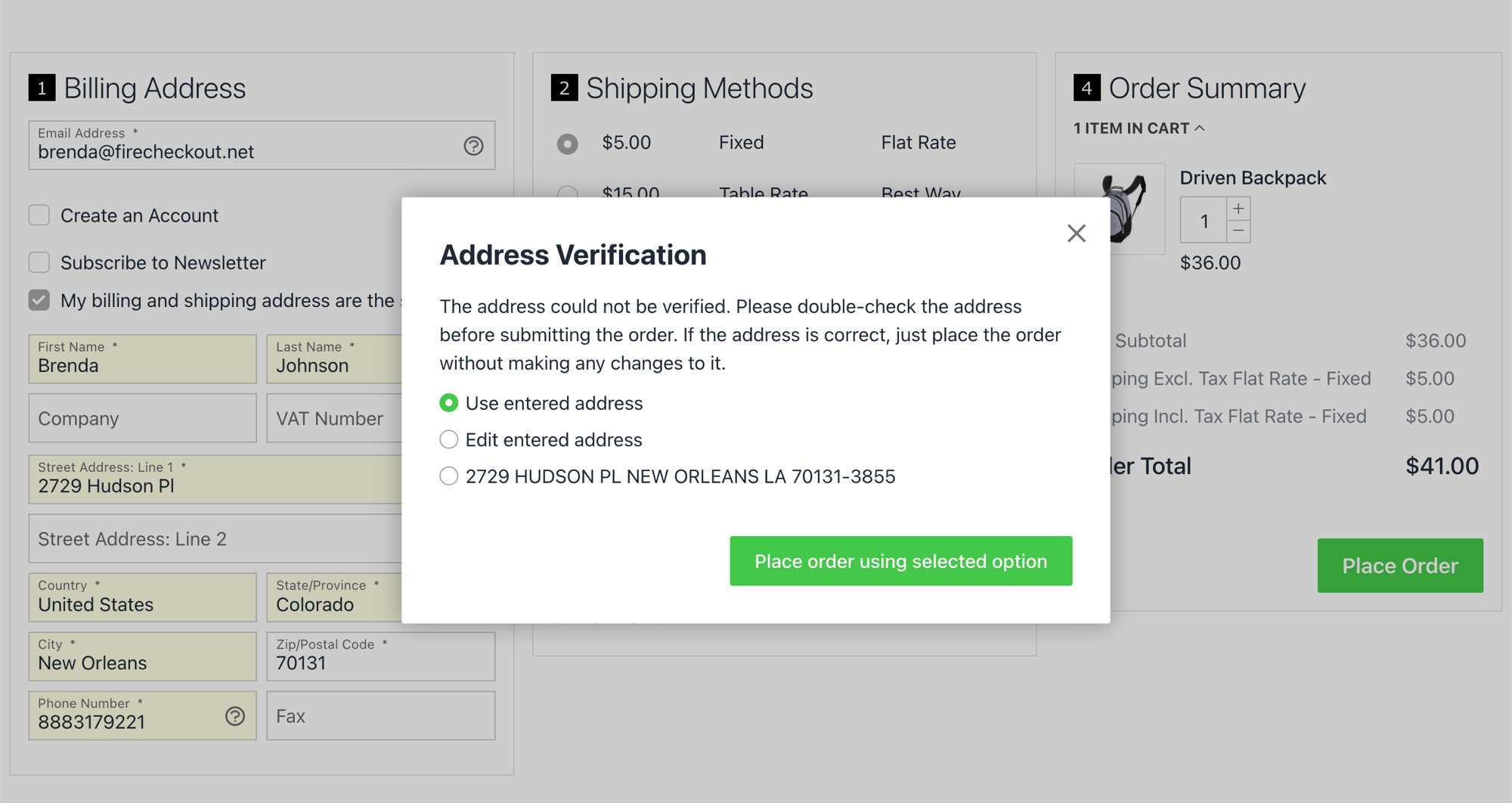 Address Validation