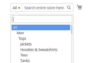 Category filter allows to filter out search results by particular category.
