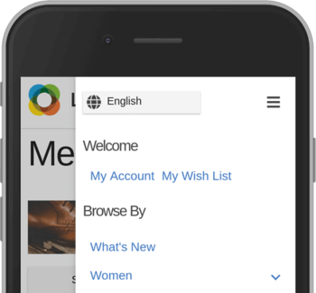 Sidebar with language switcher, welcome links and site navigation