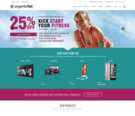 ArgentoFlat homepage