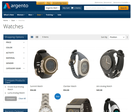 ArgentoMall category page