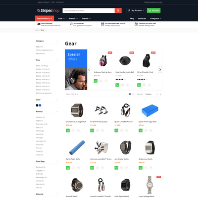 ArgentoStripes category page