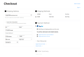 2 Columns (Wide Payment and Shipping sections)