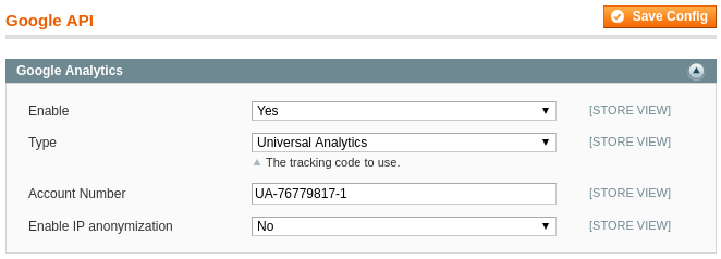 Google Analytics Configuration