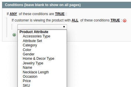 Product Attribute Conditions