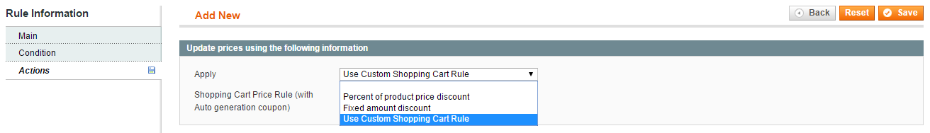 Carts history grid