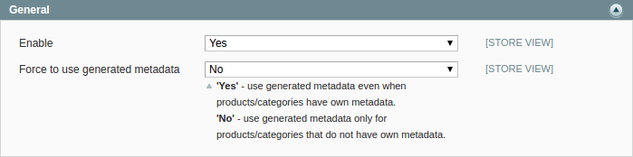 Metadata templates system config general