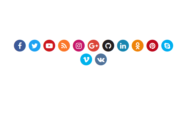 Colorful social icons. (.colorize-fa, .colorize-fa-hover classes)