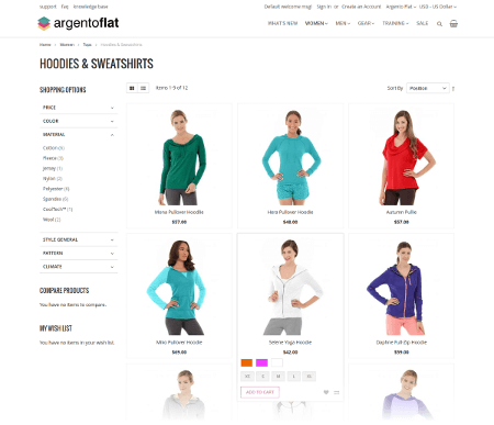 ArgentoFlat category page