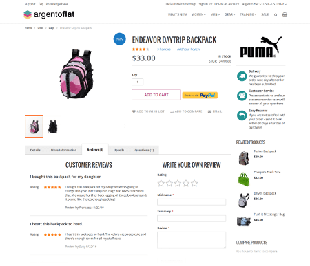 ArgentoFlat product page