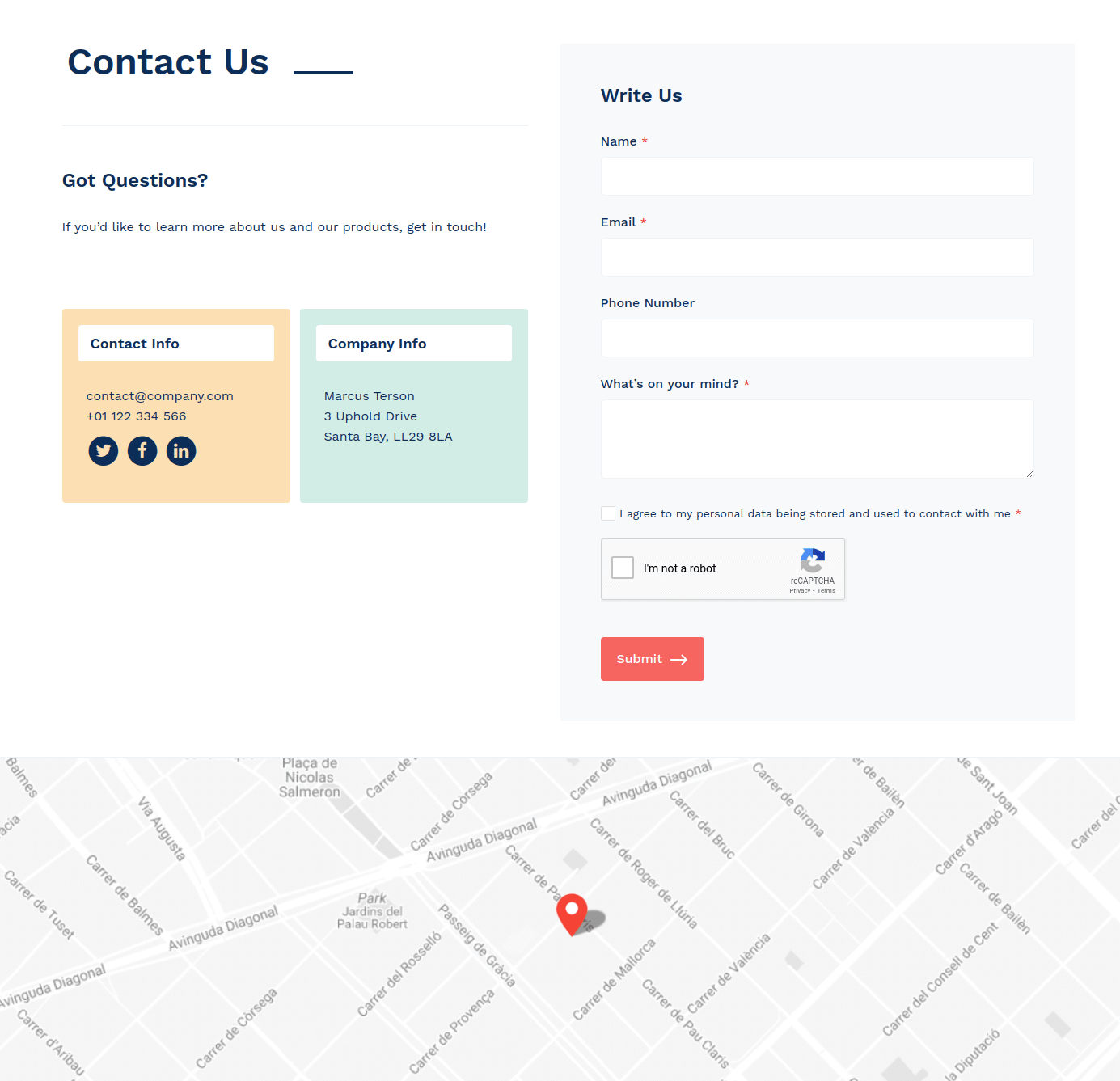 Contacts Page