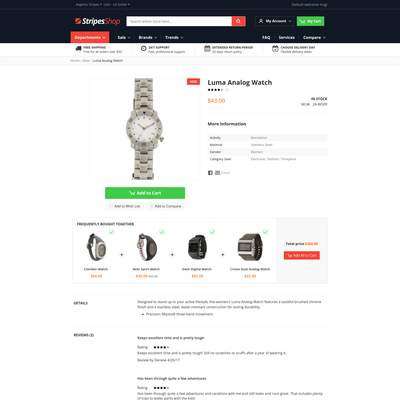 ArgentoStripes product page