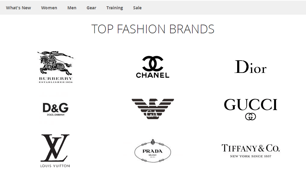 Top fashion brands