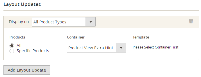 Layout update instructions