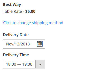 Delivery date at backend order edit page