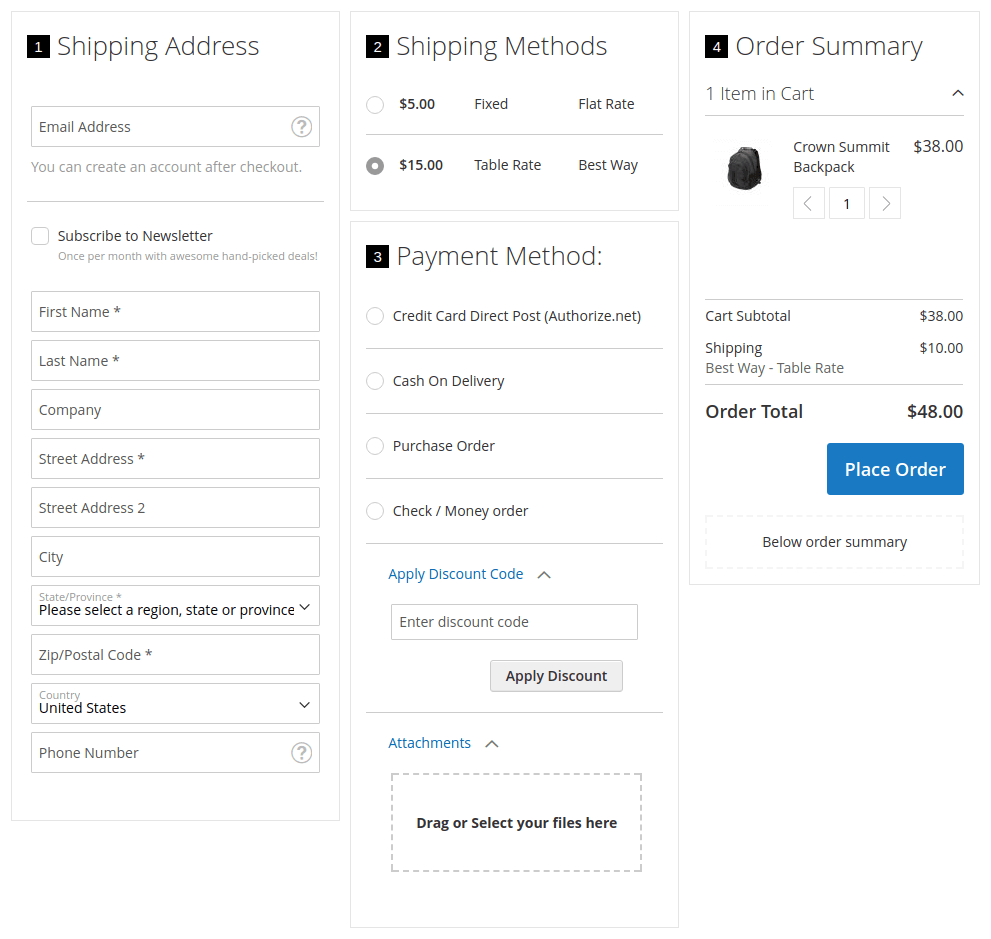 Custom firecheckout js