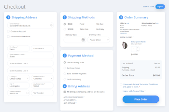 Billing address below payment methods