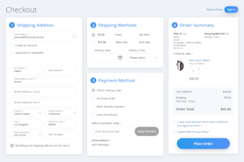 Billing address below shipping address