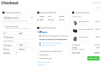 3 columns layout for guest customer