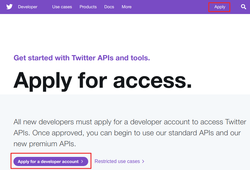 Twitter Developer Account