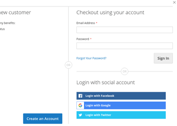 Social Buttons in Registration Popup