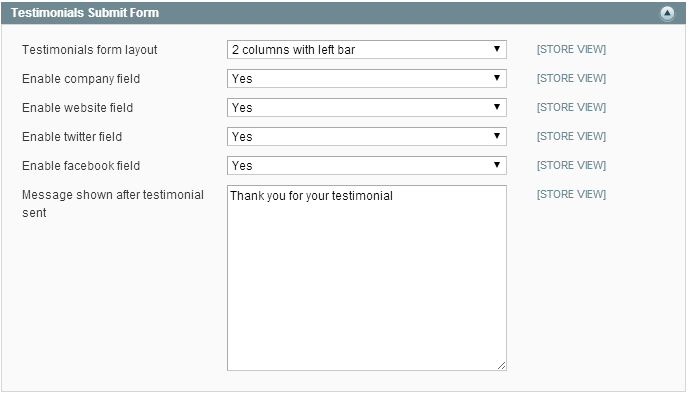 Testimonials Submit Form Section